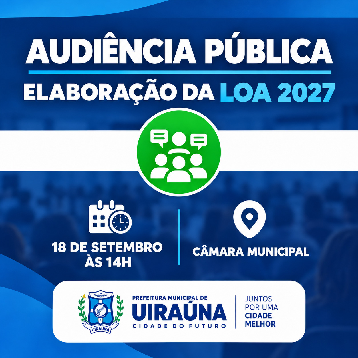Audiência Pública de elaboração da Lei Orçamentária Anual (LOA) para 2027